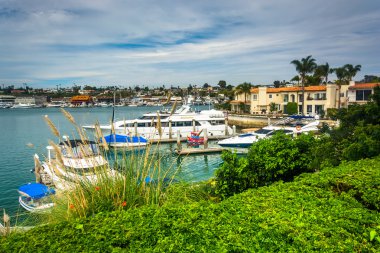 Lido Adası, Newport Beach, Halife tarafından trafik kavaşağında liman görünüm