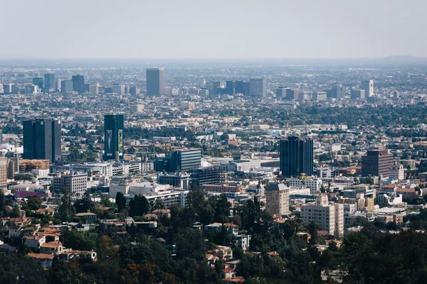 Vista del horizonte de Los Ángeles desde el Hollywood Bowl Overlook —  Fotos de Stock