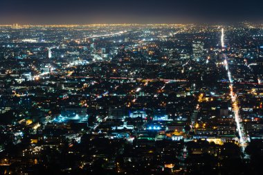 Görünümden Hollywood gece Griffith Gözlemevi, Griffi