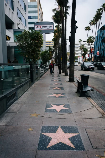 The Hollywood Walk of Fame, in Hollywood, Los Angeles, Californi — Stock Photo, Image