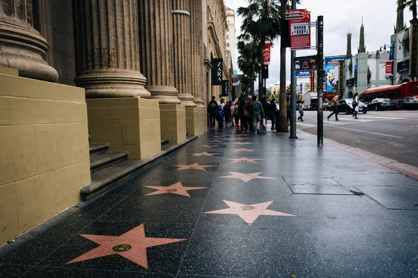 The Hollywood Walk of Fame, in Hollywood, Los Angeles, Californi — Stock Photo, Image