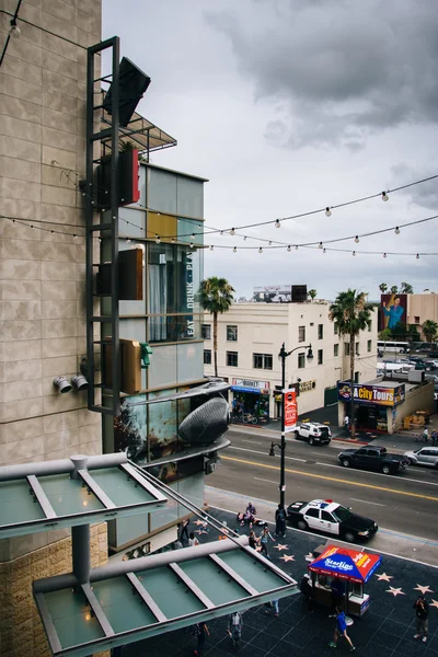 Blick auf den hollywood boulevard, in hollywood, los angeles, californ — Stockfoto