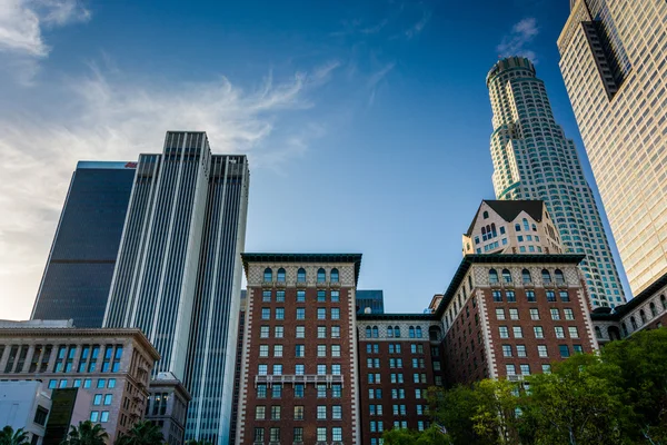 Buildings at Pershing Square, in downtown Los Angeles, Californi — Stock Photo, Image