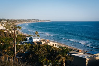 Pacific Coast, Malibu, Kaliforniya görünümünü.