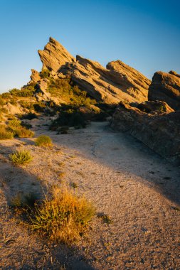 Bitkiler ve kayalar Vasquez Rocks ilçe Park, Agua Dulce, Ca