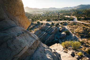 Kayalar ve Vasquez Rocks ilçe Park, Agua Dulce, Cali görünümünü