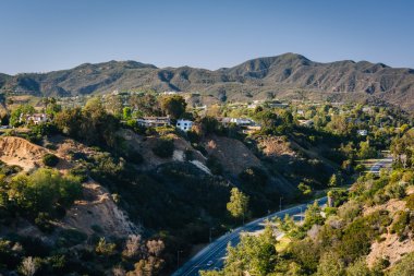Pacific Palisades, Kaliforniya Temescal'a kanyonda görünümünü.