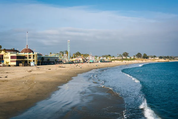 Vista de la playa desde el muelle de Santa Cruz, California . —  Fotos de Stock