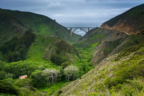Vue du pont du ruisseau Bixby, à Big Sur, Californie . — Photo