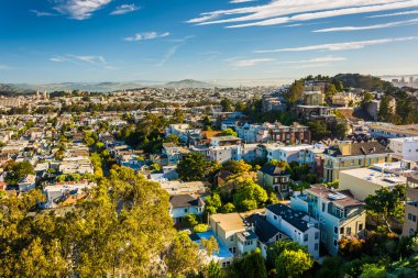 Tank Hill Park, San Francisco, California görünümünden.