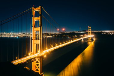 Gece, Golden Gate Köprüsü Golden Gate milletten görünümünü