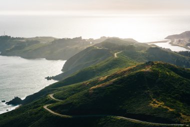 Marin su Hawk Hill, Golden Gate Nationa görünümünü