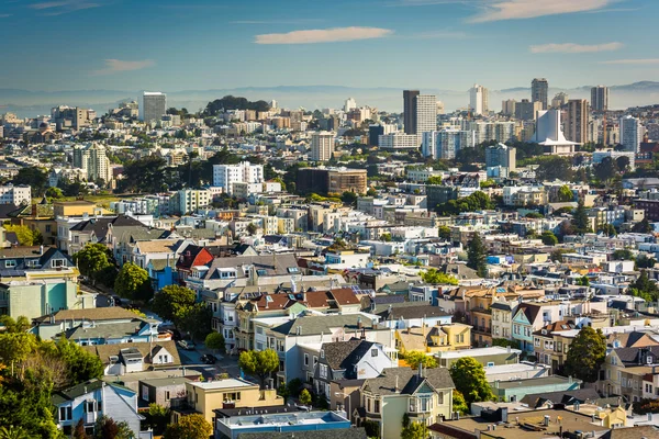 Uitzicht vanaf Corona Heights Park, in San Francisco, Californië. — Stockfoto