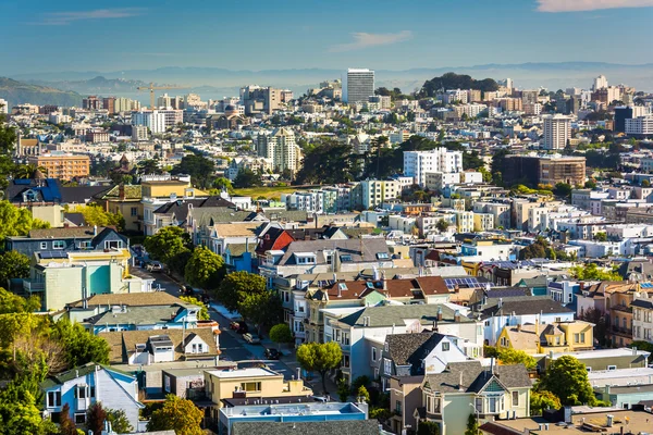 Uitzicht vanaf Corona Heights Park, in San Francisco, Californië. — Stockfoto