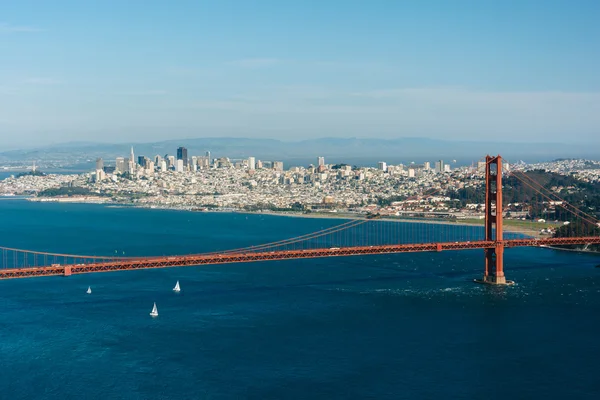 Pohled z mostu Golden Gate od Hawk Hill, Golden Gate Nati — Stock fotografie