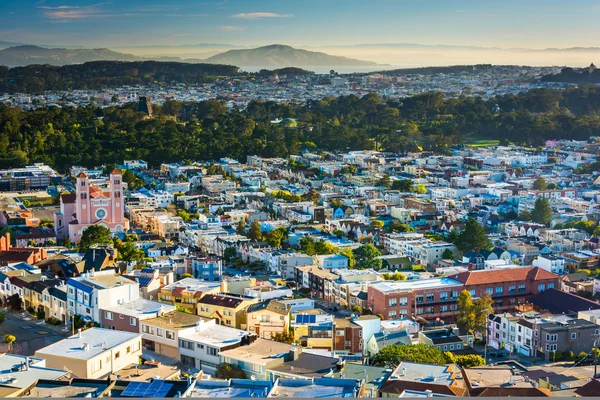 Uitzicht vanaf Grand View Park, in San Francisco, Californië. — Stockfoto