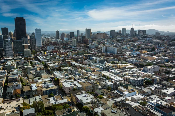 Vue de l'horizon, depuis la tour Coit à San Francisco, Californie — Photo