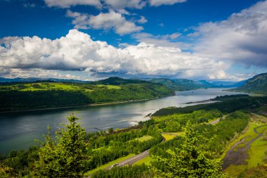 Vista evinden Columbia'da Columbia Nehri'nin görünümü