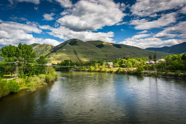Il fiume Clark Fork, a Missoula, Montana . — Foto Stock
