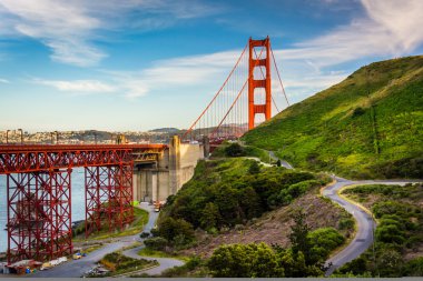View of the Golden Gate Bridge, in Golden Gate National Recreati clipart