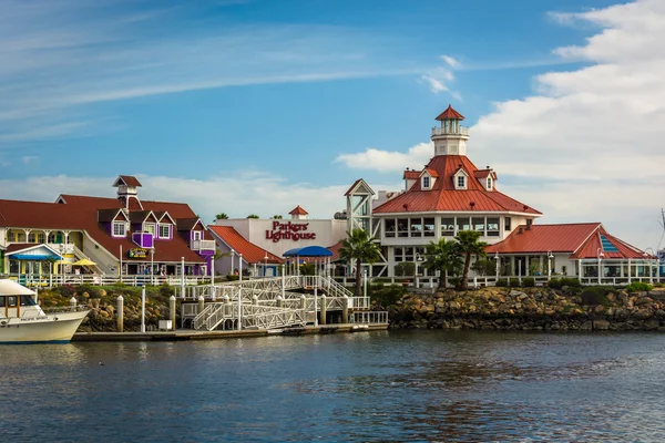 Parker's vuurtoren, aan de waterkant in Long Beach, Californië — Stockfoto