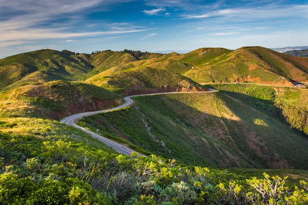 Vista de Conzelman Road, em Golden Gate National Recreation Area , — Fotografia de Stock