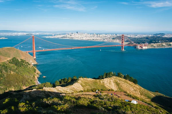 Veduta del Golden Gate Bridge da Hawk Hill, Golden Gate Nati — Foto Stock