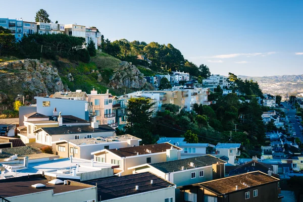 Uitzicht vanaf Grand View Park, in San Francisco, Californië. — Stockfoto