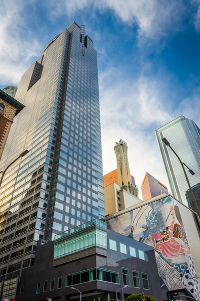 Skyscrapers in the Financial District, in downtown Los Angeles, — Stock Photo, Image