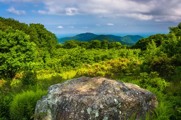 Boulder ve işlek cadde bakar, Shenandoah Natio içinde görünümünden — Stok fotoğraf