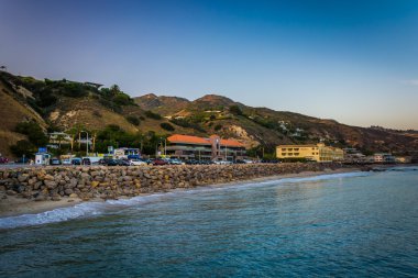 Pacific Coast Malibu iskelesinden, Malibu, Calif görünümünü