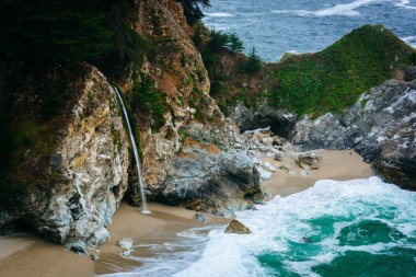 View of McWay Falls, at Julia Pfeiffer Burns State Park, Big Sur clipart