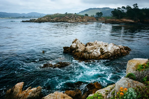 View of rocks and waves in the Pacific Ocean at Point Lobos Stat — Stock Photo, Image