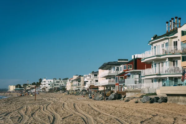 Häuser am Strand in Imperial Beach, Kalifornien. — Stockfoto