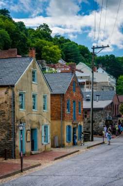 Historic buildings along Potomac Street in Harpers Ferry, West V