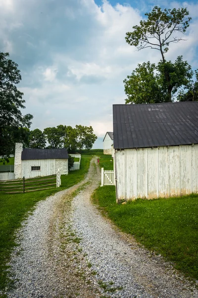 Edificios históricos de granjas en Antietam National Battlefield, Maryla — Foto de Stock