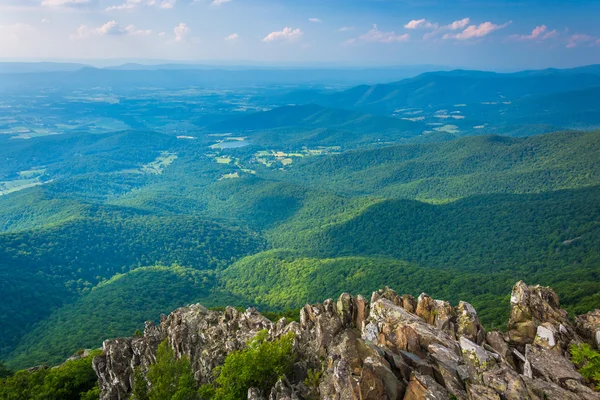 View of the Shenandoah Valley from Stony Man Mountain in Shenand — Stockfoto