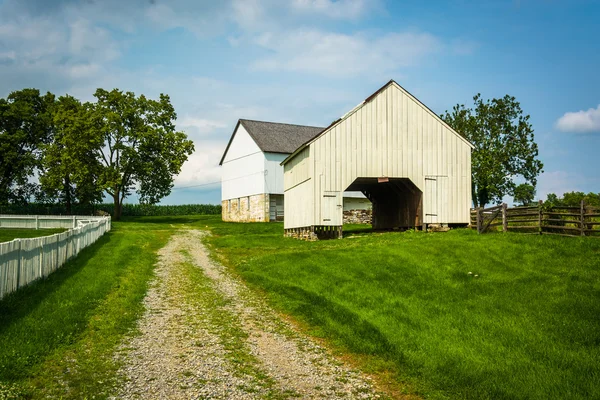 Historiska byggnader vid Antietam National Battlefield, Maryla — Stockfoto