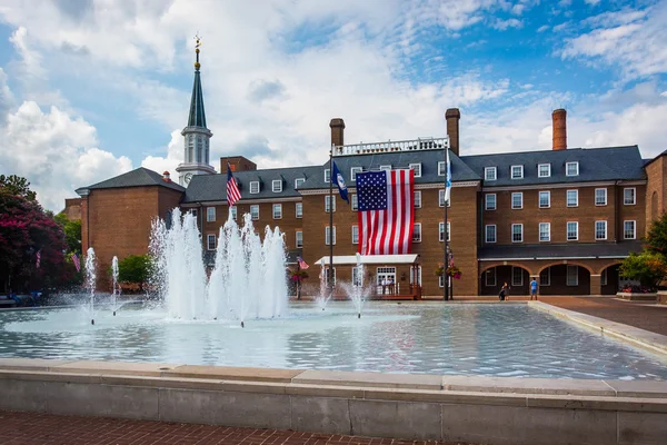 Plaza del Mercado y Ayuntamiento, en Alexandria, Virginia . — Foto de Stock