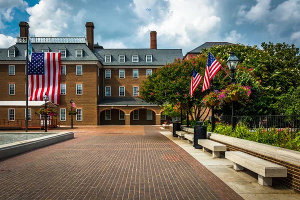 Plaza del Mercado y Ayuntamiento, en Alexandria, Virginia . — Foto de Stock