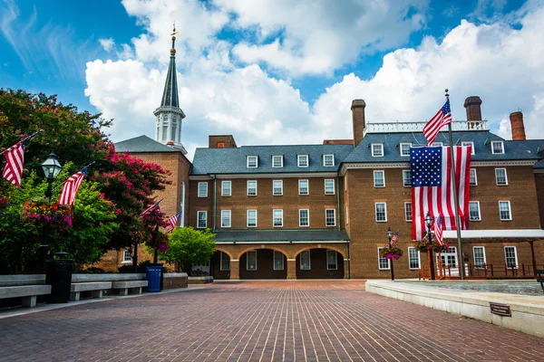 Market Square e City Hall, em Alexandria, Virgínia . — Fotografia de Stock