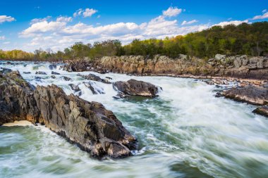 great falls Park, virginia potomac Nehri içinde Rapids.