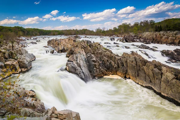 Rapids in the Potomac River at Great Falls Park, Virginia. — Stock Photo, Image