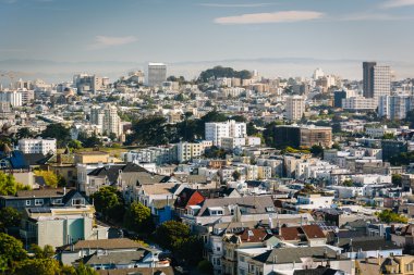 Corona Heights Park, San Francisco, California görünümünden.