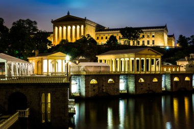 Fairmount su işleri ve gece, Philadelph Sanat Müzesi