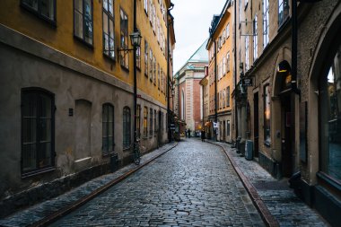 Dar sokakta Galma Stan, Stockholm, İsveç.
