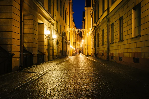 Yxsmedsgrand nachts, in galma stan, stockholm, schweden. — Stockfoto
