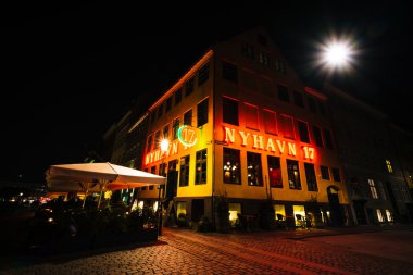 Nyhavn 17 gece, Kopenhag, Danimarka.