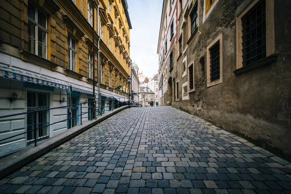 Griechengasse, a narrow cobblestone alley in Vienna, Austria. — Stock Photo, Image