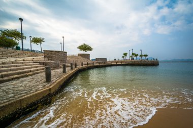 Plaj ve İskele Repulse Bay, Hong Kong, Hong Kong.